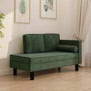 Sofy i kanapy - Lumarko 2-osobowa sofa, ciemnozielona, tapicerowana aksamitem - miniaturka - grafika 1