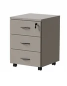 Szafki biurowe - Kontenerek pod biurko na kółkach szary BP89, na kluczyk - miniaturka - grafika 1