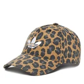 Czapki damskie - Czapka z daszkiem adidas Leopard JW8034 Brązowy - miniaturka - grafika 1