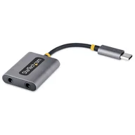 Rozgałęźniki - StarTech USBC-AUDIO-SPLITTER rozgałęźnik audio Szary - miniaturka - grafika 1