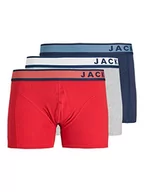 Sukienki - Jack & Jones Bokserki męskie, Jasnoszary melanż/opakowanie: Pompain Red - sukienka niebieska, S - miniaturka - grafika 1