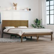 Łóżka - Lumarko Rama łóżka, miodowy brąz, lite drewno sosnowe, 140x200 cm - miniaturka - grafika 1