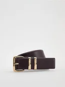 Paski - Reserved - Pasek z ozdobną klamrą - mahoniowy - miniaturka - grafika 1