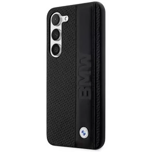Etui BMW do Samsung Galaxy S23 HardCase Leather Textured & Stripe czarny - Etui i futerały do telefonów - miniaturka - grafika 2