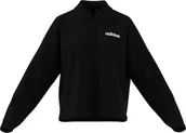 Bluzy damskie - adidas Damska bluza polo z polaru dla dorosłych Essentials M czarny/biały - miniaturka - grafika 1
