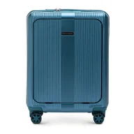 Walizki - Walizka z polikarbonu i kieszenią na laptopa 15” niebieska - miniaturka - grafika 1