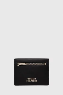 Portfele - Tommy Hilfiger portfel skórzany damski kolor czarny - grafika 1