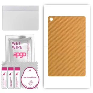 folia naklejka skórka strukturalna na TYŁ do Huawei MatePad 10.4 SE - Carbon Złoty - apgo SKINS - Akcesoria do tabletów i e-booków folia naklejka skórka strukturalna na TYŁ do Huawei MatePad 10.4 SE - Carbon Złoty - apgo SKINS - Akcesoria do tabletów i e-booków - miniaturka - grafika 1