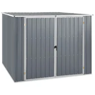 Altany ogrodowe - vidaXL Szopa ogrodowa, szara, 195x198x159 cm, stal galwanizowana - miniaturka - grafika 1