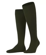 Skarpetki męskie - FALKE Mężczyźni ClimaWool M KH Trwały Lyocell Wełna długie jednokolorowe 1 Para, Zielony (Artichoke 7436), 41-42 - miniaturka - grafika 1