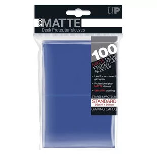 Ultra-Pro Deck Protector Sleeves - Pro-Matte Non-Glare - Blue - Akcesoria do gier planszowych - miniaturka - grafika 1