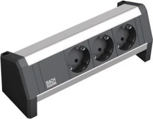 Bachmann BACHMANN DESK gniazdo wielokrotne 3x gniazdo z uziemieniem - Listwy zasilające - miniaturka - grafika 1
