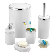 Akcesoria łazienkowe - Biały zestaw akcesoriów łazienkowych – Oyo Concept - miniaturka - grafika 1