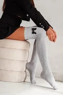 Rajstopy - Bawełniane zakolanówki z kokardką Milena - miniaturka - grafika 1