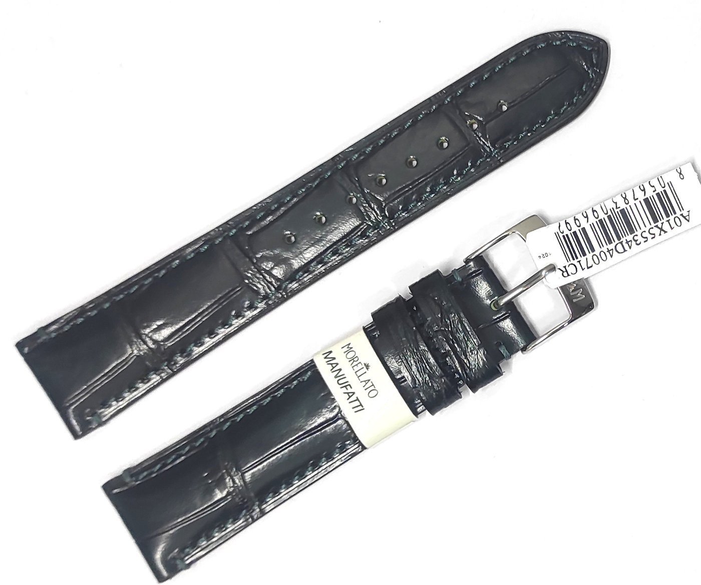 Skórzany pasek do zegarka 18 mm Morellato A01X5534D40071CR18 ciemna zieleń .