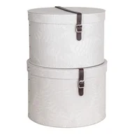 Pudła i pojemniki do przechowywania - Kartonowe pojemniki zestaw 2 szt. z pokrywką Rut – Bigso Box of Sweden - miniaturka - grafika 1