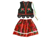 Dresy i komplety dla dziewczynek - ZESTAW KRAKOWIANKA CZARNO-CZERWONY 116-140 2el - miniaturka - grafika 1