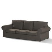 Pokrowce na meble - FRANC-TEXTIL 633  3-osobowa sofa z funkcją spania poszewka 702  08 Ektorp, starszy model, Cotton Panama, Shadow Szary 633-702-08 - miniaturka - grafika 1