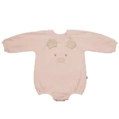 Rampersy - Hi Little One rampers niemowlęcy MIŚ OverSize BOHO Blush roz S Pom Pom - miniaturka - grafika 1