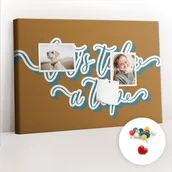 Tablice i flipcharty - Szkolna Tablica korkowa 60x40 cm, Kolorowe Pinezki, wzór Jedźmy w podróż - miniaturka - grafika 1