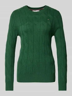 Sweter z dzianiny o kroju regular fit z czystej wełny - Swetry damskie - miniaturka - grafika 1