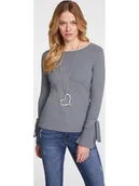 Swetry damskie - Heine Sweter w kolorze szarym - miniaturka - grafika 1