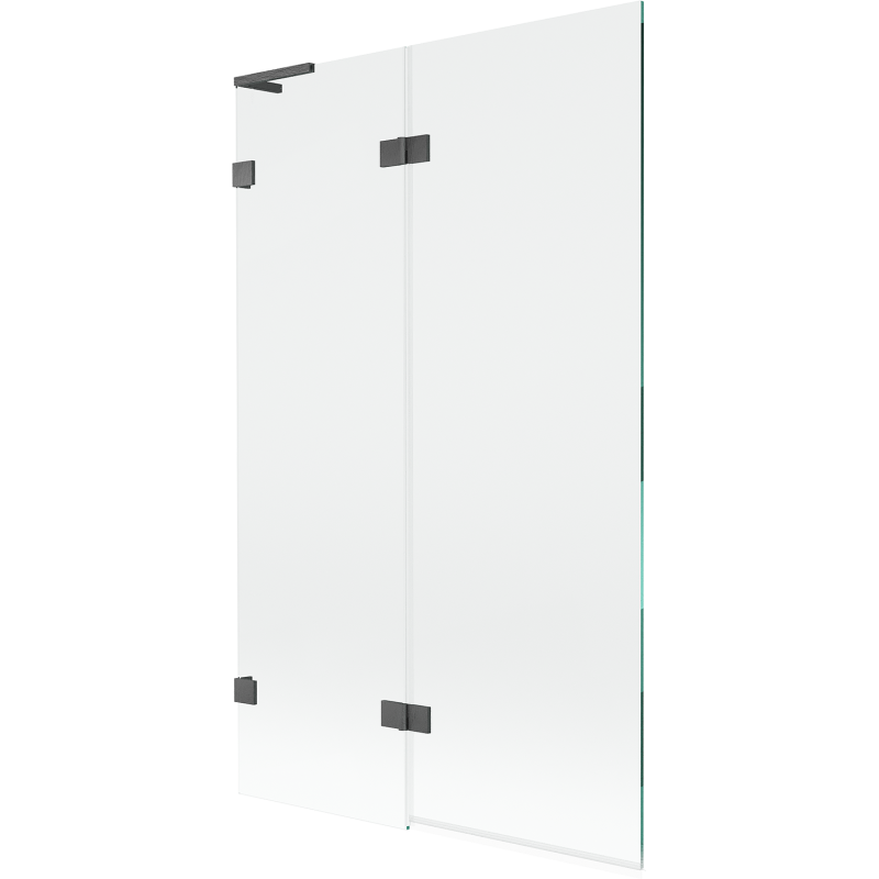 Mexen Lunar L parawan nawannowy 2-skrzydłowy lewy 110 x 150 cm, transparent, gun gray szczotkowany - 897L-110-100-66-00-L