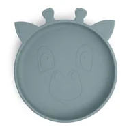 Śliniaki i fartuszki - Nuuroo silikonowy talerzyk obiadowy duży GIRAF Lead - miniaturka - grafika 1