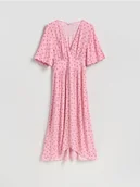 Sukienki - Reserved - Sukienka z wiskozy - różowy - miniaturka - grafika 1