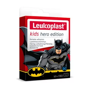 ESSITY Leukoplast Kids plastry dla dzieci Hero Edition Batman x 12 szt + zmywalne tatuaże GRATIS! | DARMOWA DOSTAWA OD 199 PLN! - Apteczki i materiały opatrunkowe - miniaturka - grafika 1