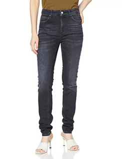 Spodnie damskie - BOSS Damskie spodnie jeansowe Jackie Slim Mr, Czarny 1, 56 - grafika 1