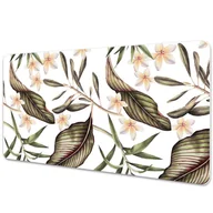 Podkładki na biurko - Ochronna mata na biurko Liście i kwiaty 90x45 cm - miniaturka - grafika 1