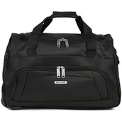 Walizki - Torba PODRÓŻNA mała na kólkach ZE STELAŻEM Bellugio S czarny - miniaturka - grafika 1