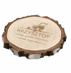 Plaster drewna z grawerem dla fana motoryzacji ogrodnika na urodziny - Dekoracje domu - miniaturka - grafika 1