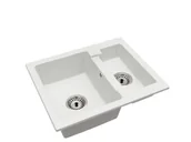 Zlewozmywaki - Brado Kuchenny Zlewozmywak Granitowy Półtorakomorowy Yogi Syfon Chrom - miniaturka - grafika 1