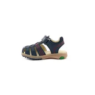 Buty dla dziewczynek - Kickers Unisex dziecięce sandały Platinium Peeptoe, niebieski - niebieski Marine 10-23 EU - miniaturka - grafika 1