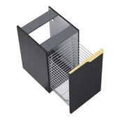 Szafki łazienkowe - Szafka łazienkowa pod blat z koszem na pranie Elita Soho 40 cm czarny mat RE080402047160 - miniaturka - grafika 1