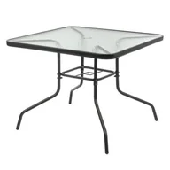 Stoły ogrodowe - Duży Stolik Ogrodowy Na Taras Balkon Ogród Szklany - miniaturka - grafika 1