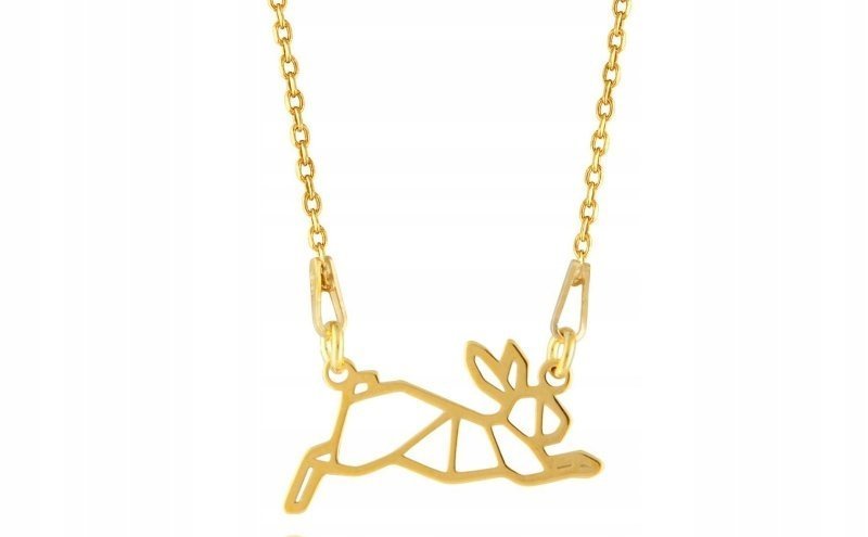 Naszyjnik ORIGAMI królik CELEBRYTKA srebro 925