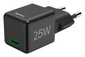 Ładowarki do telefonów - Hama supermini 25W PD/QC 1x USB-C czarna - miniaturka - grafika 1