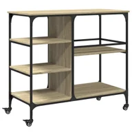 Wózki kuchenne - vidaXL Wózek kuchenny dąb sonoma 100x45x89,5 cm materiał drewnopochodny - miniaturka - grafika 1