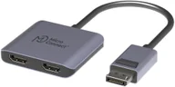 Złącza, przejściówki, adaptery - Microconnect DisplayPort to 2x HDMI female - miniaturka - grafika 1