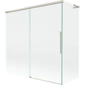 Parawany nawannowe - Mexen Rox L parawan nawannowy 2-skrzydłowy rozsuwany 160 + 80 x 150 cm, transparent, nikiel szczotkowany - 8C9L-160-080-97-00 - miniaturka - grafika 1