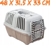 Transportery dla kotów - Yarro/Moderna Transporter Pratiko Mały drzwi plastikowe różowo-szary [Y2512] - miniaturka - grafika 1