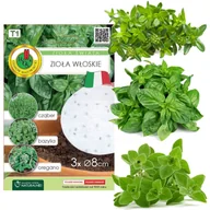 Nasiona i cebule - ZIOŁA WŁOSKIE CZĄBER BAZYLIA OREGANO NASIONA - miniaturka - grafika 1