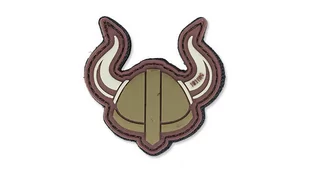 101 Inc. - Naszywka 3D - Viking Helmet - Brązowy - Odzież taktyczna i umundurowanie - miniaturka - grafika 1