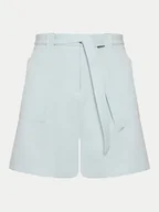 Spodenki damskie - Guess Szorty materiałowe W5GD0I WH9Y2 Błękitny Classic Fit - miniaturka - grafika 1