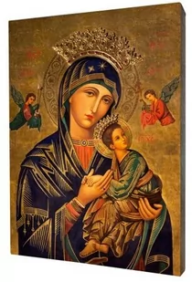 Obraz religijny na desce lipowej, Matka Boża Nieustającej Pomocy - Ikony i obrazy sakralne - miniaturka - grafika 1