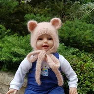 Czapki dla dzieci - Czapka Piaskowy Miś alpaka/jedwab - miniaturka - grafika 1