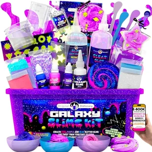 Zrób to Sam Galaxy Slime – Kosmiczna Zabawa dla Dzieci: Klej, Aktywator, Kolory, Brokaty i Świecące Gwiazdy – Bezpieczny, Kreatywny i Hipoalergiczny.. - Masy plastyczne - miniaturka - grafika 1